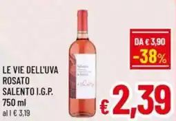 A&O Le vie dell'uva rosato salento I.G.P offerta
