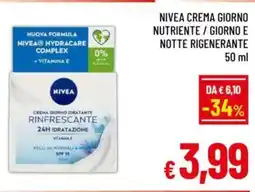 A&O Nivea crema giorno nutriente/giorno e notte rigenerante offerta