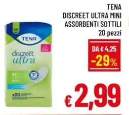 A&O Tena discreet ultra mini assorbenti sottili offerta