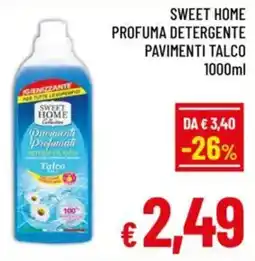 A&O Sweet home profuma detergente pavimenti talco offerta