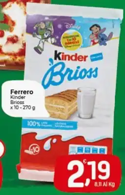 Crai Ferrero Kinder Brioss x10 offerta