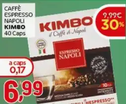 Crai Caffè espresso napoli KIMBO 40 Caps offerta