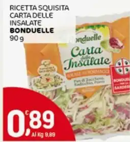 Crai Ricetta squisita carta delle insalate BONDUELLE offerta