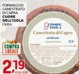 Crai Formaggio canestrato di capra CUORE DELL'ISOLA offerta