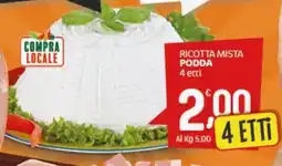Crai Ricotta mista PODDA offerta
