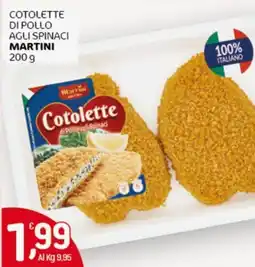 Crai Cotolette di pollo agli spinaci MARTINI offerta