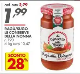 Italmark Ragù/sugo LE CONSERVE DELLA NONNA offerta