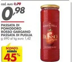 Italmark Passata di pomodoro ROSSO GARGANO passata di puglia offerta