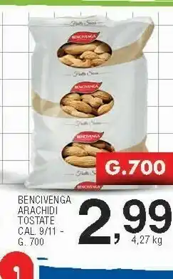 Bencivenga arachidi tostate 700 g