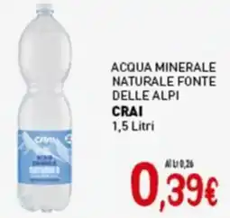 Crai Acqua minerale naturale fonte delle alpi CRAI offerta