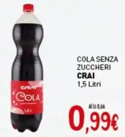 Crai Cola senza zuccheri CRAI offerta