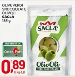 Crai Olive verdi snocciolate olivoli SACLÀ offerta