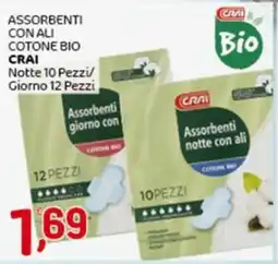Crai Assorbenti con ali cotone bio CRAI offerta