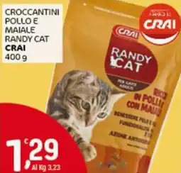 Crai Croccantini pollo e maiale randy cat CRAI offerta