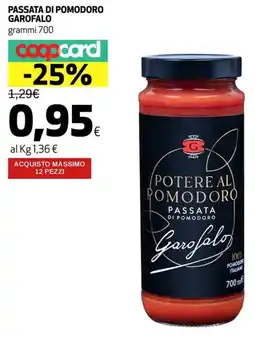 Ipercoop Passata di pomodoro GAROFALO offerta