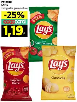 Ipercoop Patatine LAY'S offerta