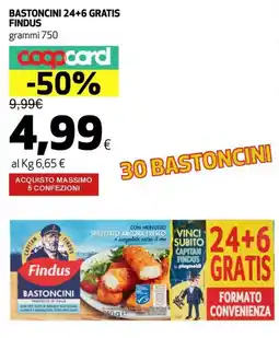 Ipercoop Bastoncini FINDUS offerta