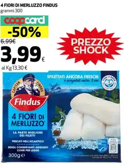 Ipercoop 4 fiori di merluzzo FINDUS offerta