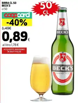 Ipercoop Birra BECK'S offerta