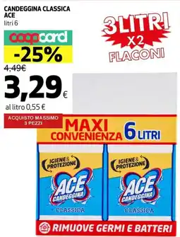 Ipercoop Candeggina classica ACE offerta