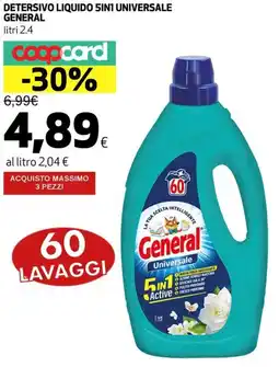 Ipercoop Detersivo liquido 5in1 universale GENERAL offerta