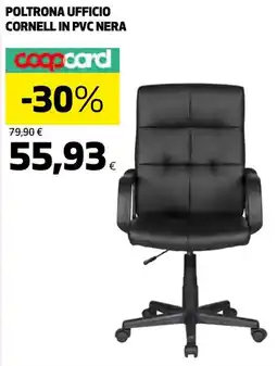 Ipercoop Poltrona ufficio cornell in PVC nera offerta