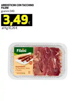 Ipercoop Arrosticini con tacchino FILENI offerta