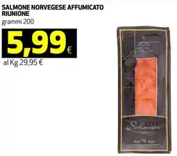 Ipercoop Salmone norvegese affumicato riunione offerta