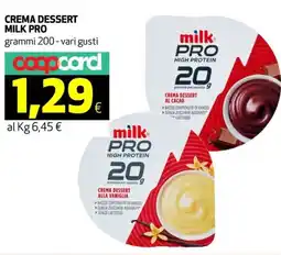 Ipercoop Crema dessert MILK PRO offerta