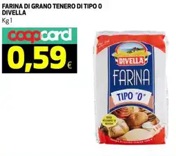 Ipercoop Farina di grano tenero di tipo o DIVELLA offerta