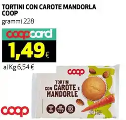 Ipercoop Tortini con carote mandorla COOP offerta