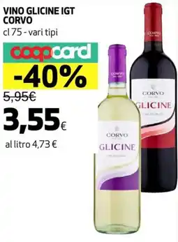 Ipercoop Vino glicine IGT CORVO offerta