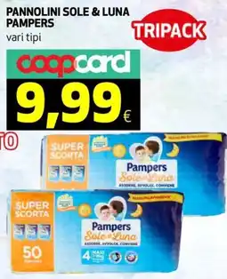 Ipercoop Pannolini sole & luna PAMPERS offerta