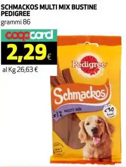 Ipercoop Schmackos multi mix bustine PEDIGREE offerta