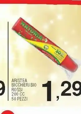 Sigma Aristea bicchieri bio rossi offerta