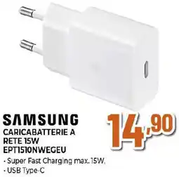 Extracoop SAMSUNG CARICABATTERIE A RETE 15W EPT1510NWEGEU offerta