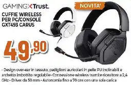 Extracoop GAMINGXTrust CUFFIE WIRELESS PER PC/CONSOLE GXT493 CARUS offerta