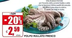 Il Gigante Polpo rullato fresco offerta