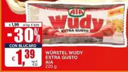 Il Gigante Würstel wudy extra gusto AIA offerta