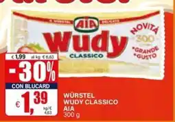 Il Gigante Würstel wudy classico AIA offerta