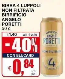 Il Gigante Birra 4 luppoli non filtrata BIRRIFICIO ANGELO offerta