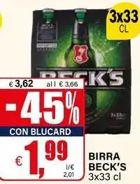 Il Gigante Birra BECK'S offerta
