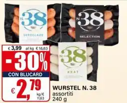 Il Gigante Wurstel N. 38 assortiti offerta