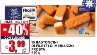 Il Gigante 15 bastoncini di filetti di merluzzo FROSTA offerta