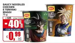Il Gigante Saucy noodles chicken e teriyaki MAGGI offerta