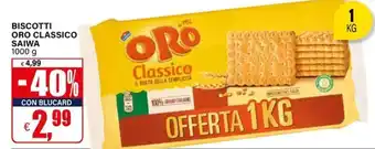 Il Gigante Biscotti oro classico SAIWA offerta