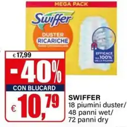 Il Gigante SWIFFER 18 piumini duster/ 48 panni wet/ 72 panni dry offerta
