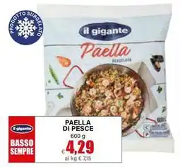 Il Gigante il gigante Paella di pesce offerta