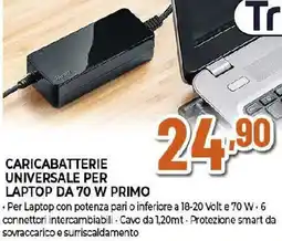 Extracoop Trust CARICABATTERIE UNIVERSALE PER LAPTOP DA 70 W PRIMO offerta