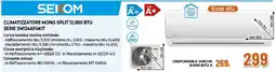 Extracoop SEKOM CLIMATIZZATORE MONO SPLIT 12.000 BTU SERIE SM124AF4KIT offerta